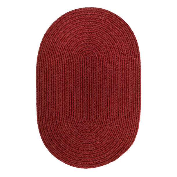 August Grove® Smyth Hand Braided Wool Blood Red Rug & Reviews Wayfair
